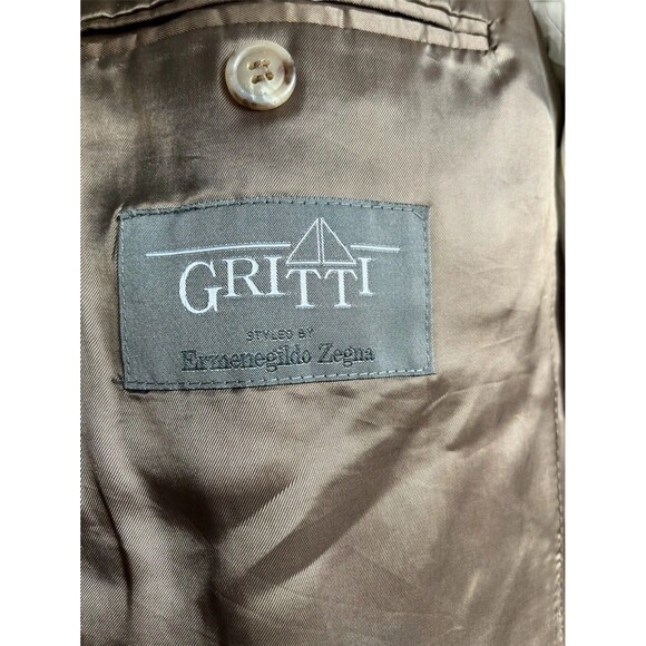 Ermenegildo Zegna x Gritti Men's 40S Blazer Windowpane Single Breasted Recent - Picture 9 of 15